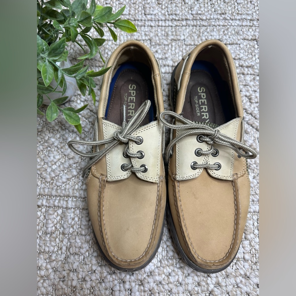 Sperry Men's Beige and Tan Boat Shoes